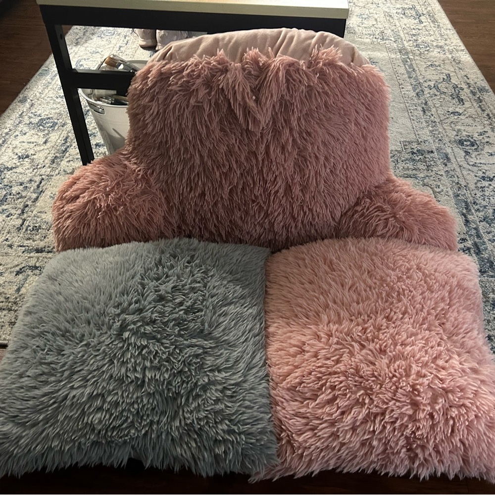 Boyfriend pillow with matching throw pillows!